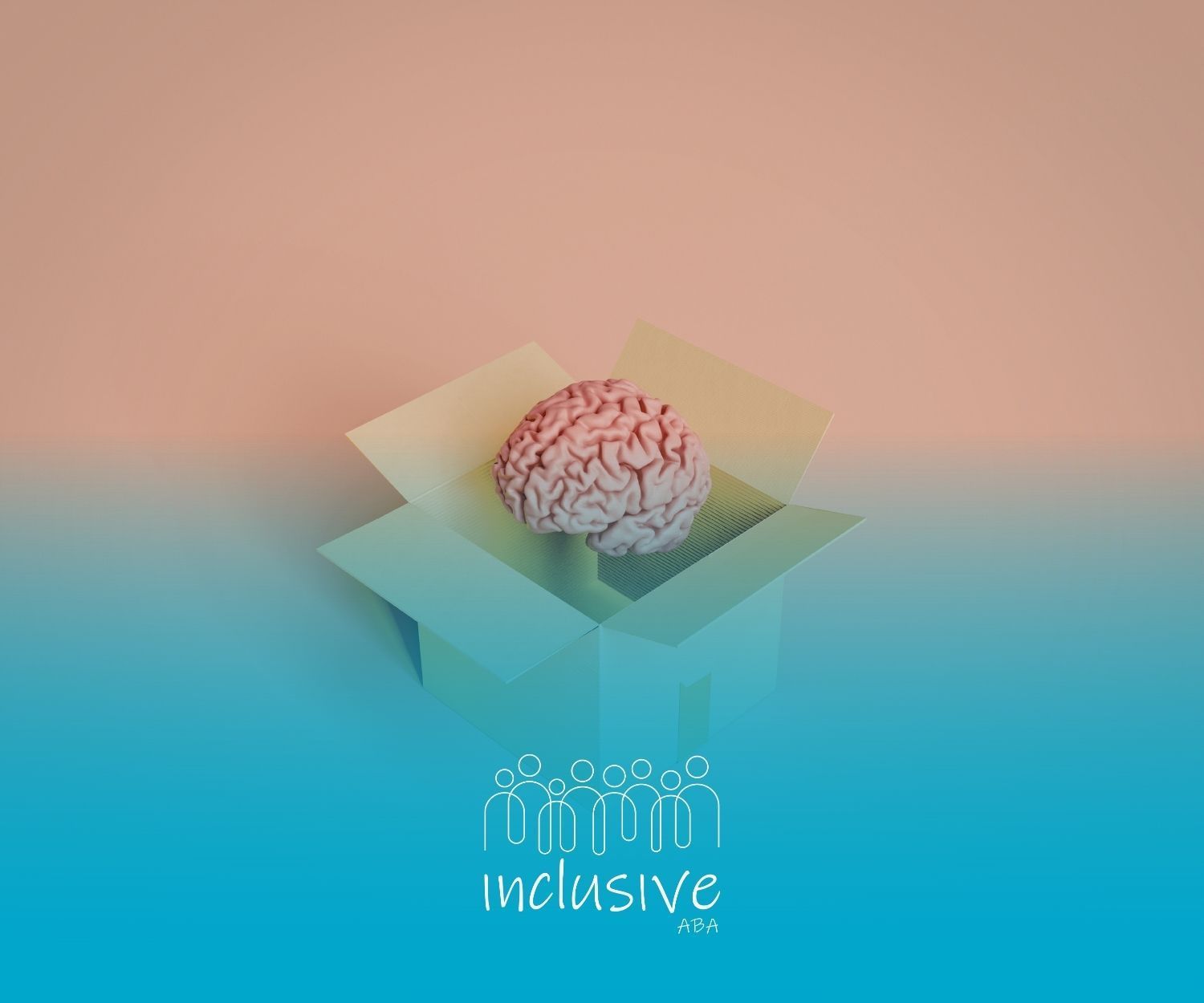 Brain in open box, gradient background. Text: 