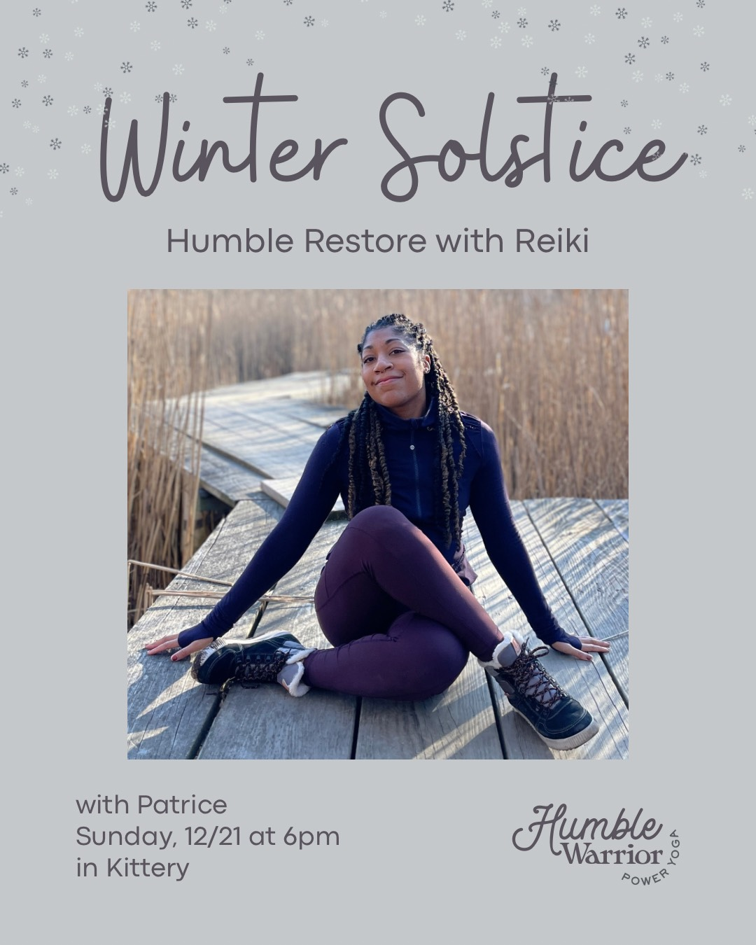 Winter sunset with a bonfire