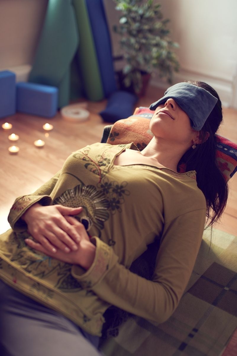 Winter sunset with a bonfire