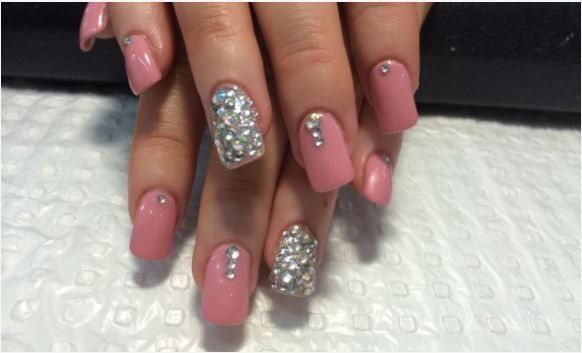 Pink and Glittery Nail — Nail Salon in Airlie, QLD
