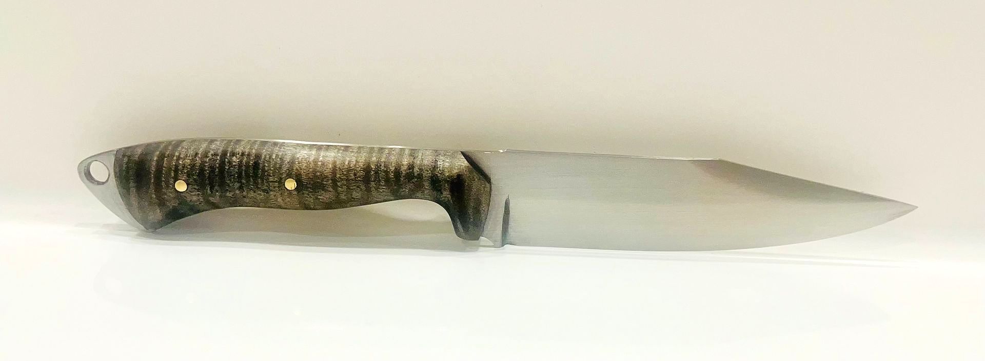 5 INCH DROP NOSE HIGH CARBON STEEL BLADE HAND MADE IN USA