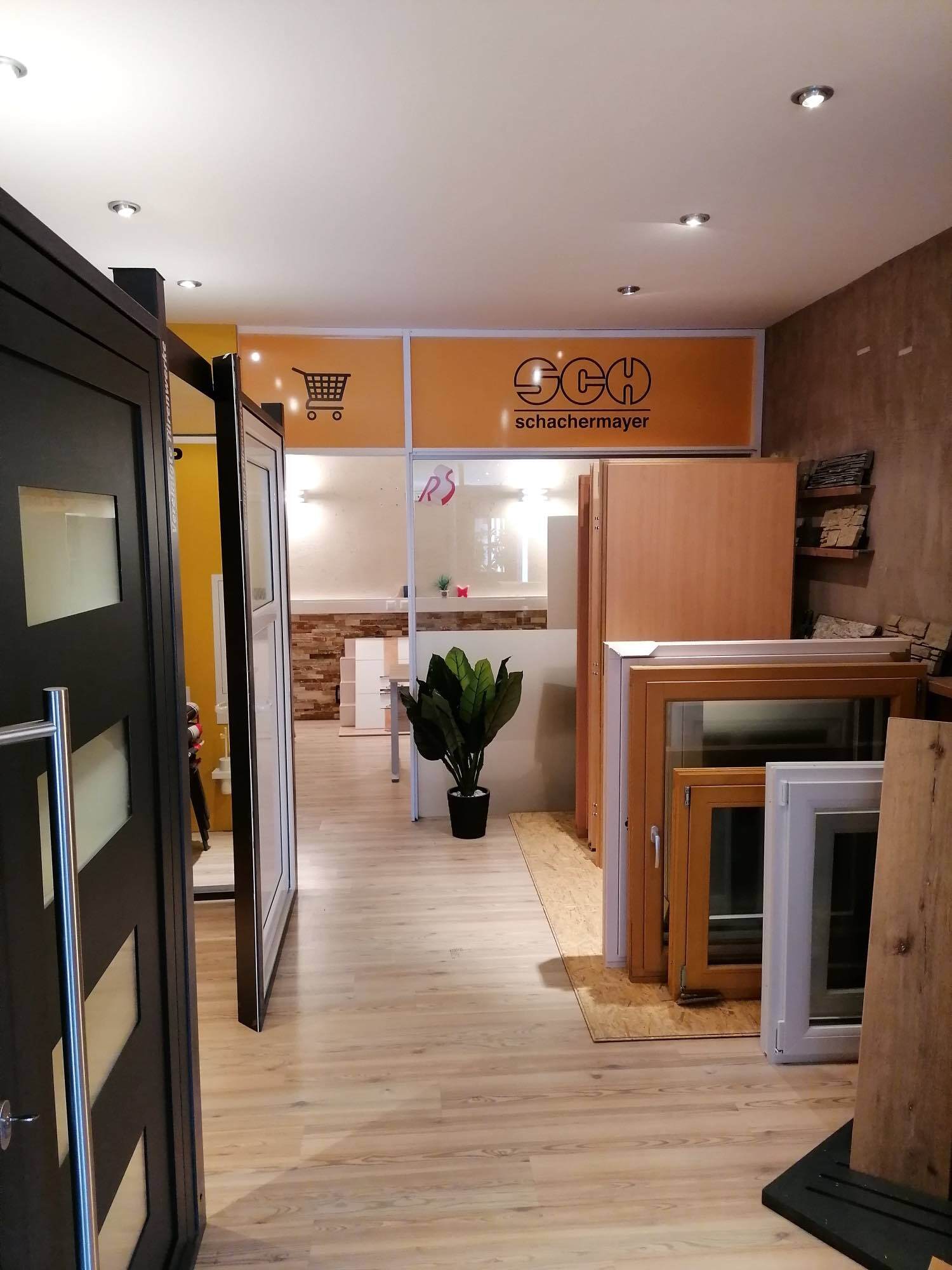 Sortiment für Fenster im Verkaufsraum