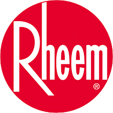 Rheem logo: White text