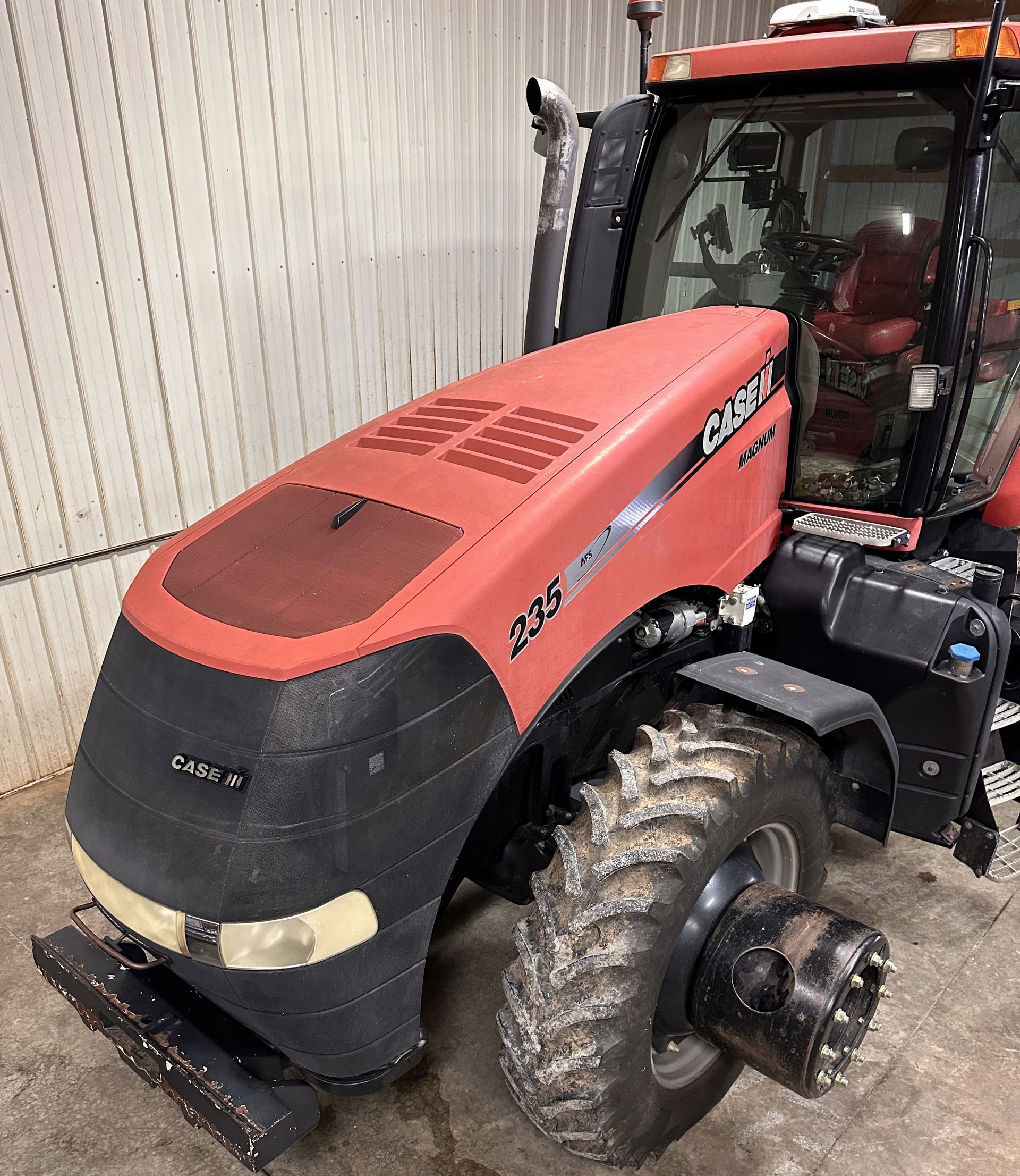 CaseIH tractor paint condition before ceramic coating