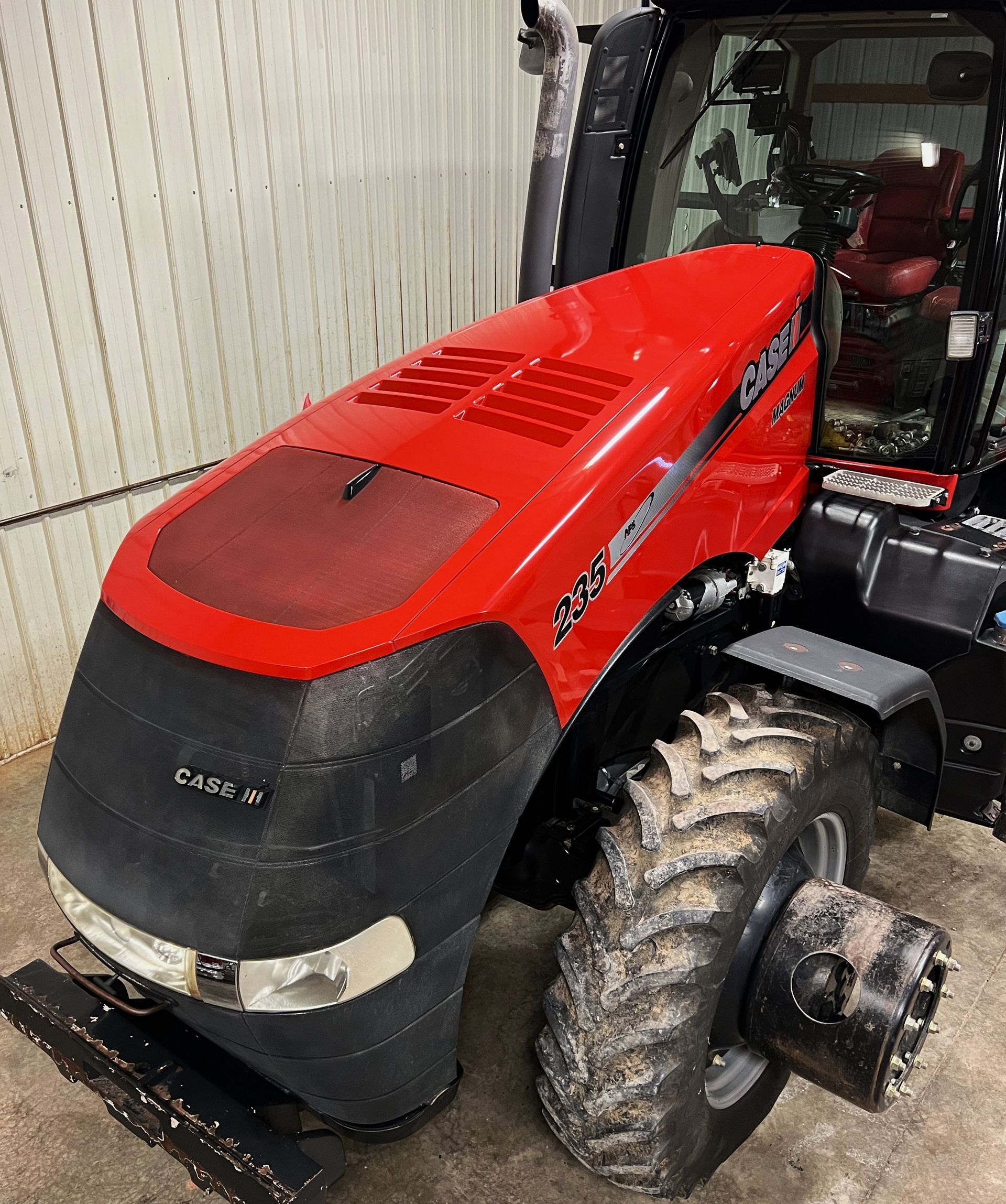 CaseIH tractor restored with ceramic coating after application