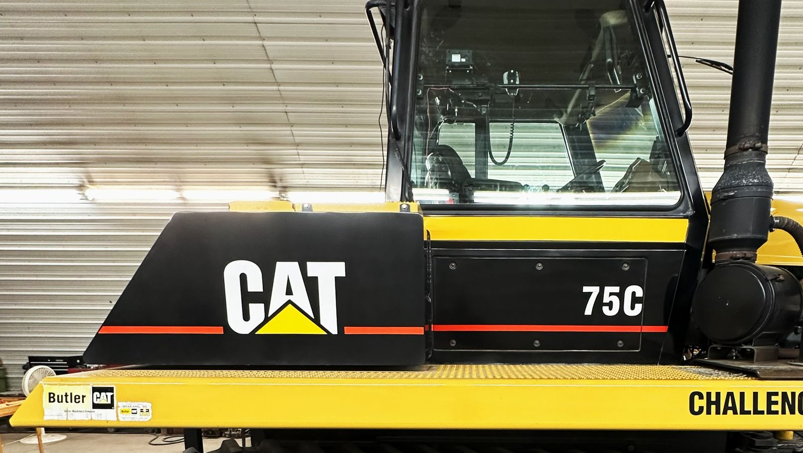 Cat Challenger tractor paint condition after ceramic coating
