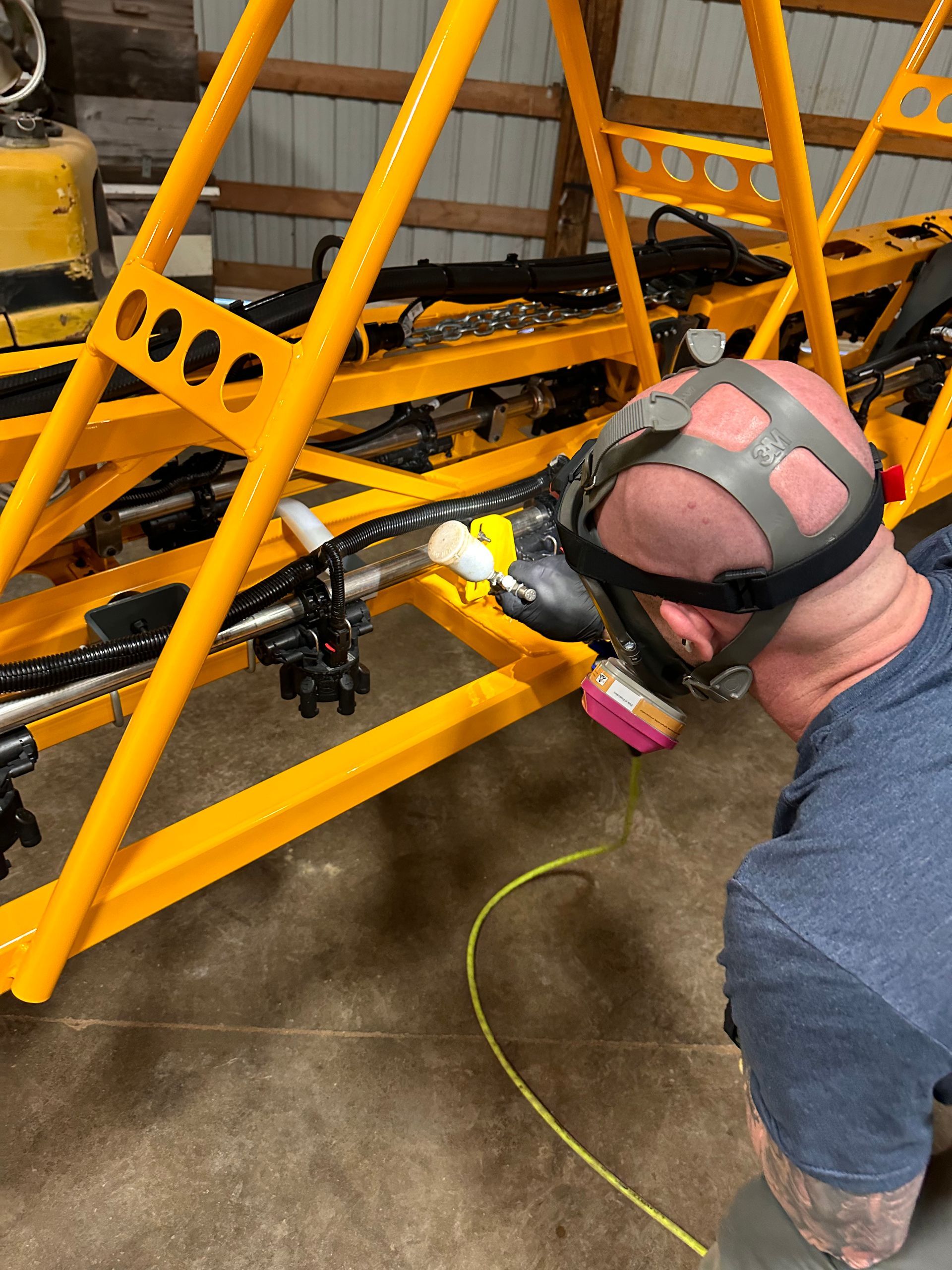 Airbrush ceramic coating into hard-to-reach areas.