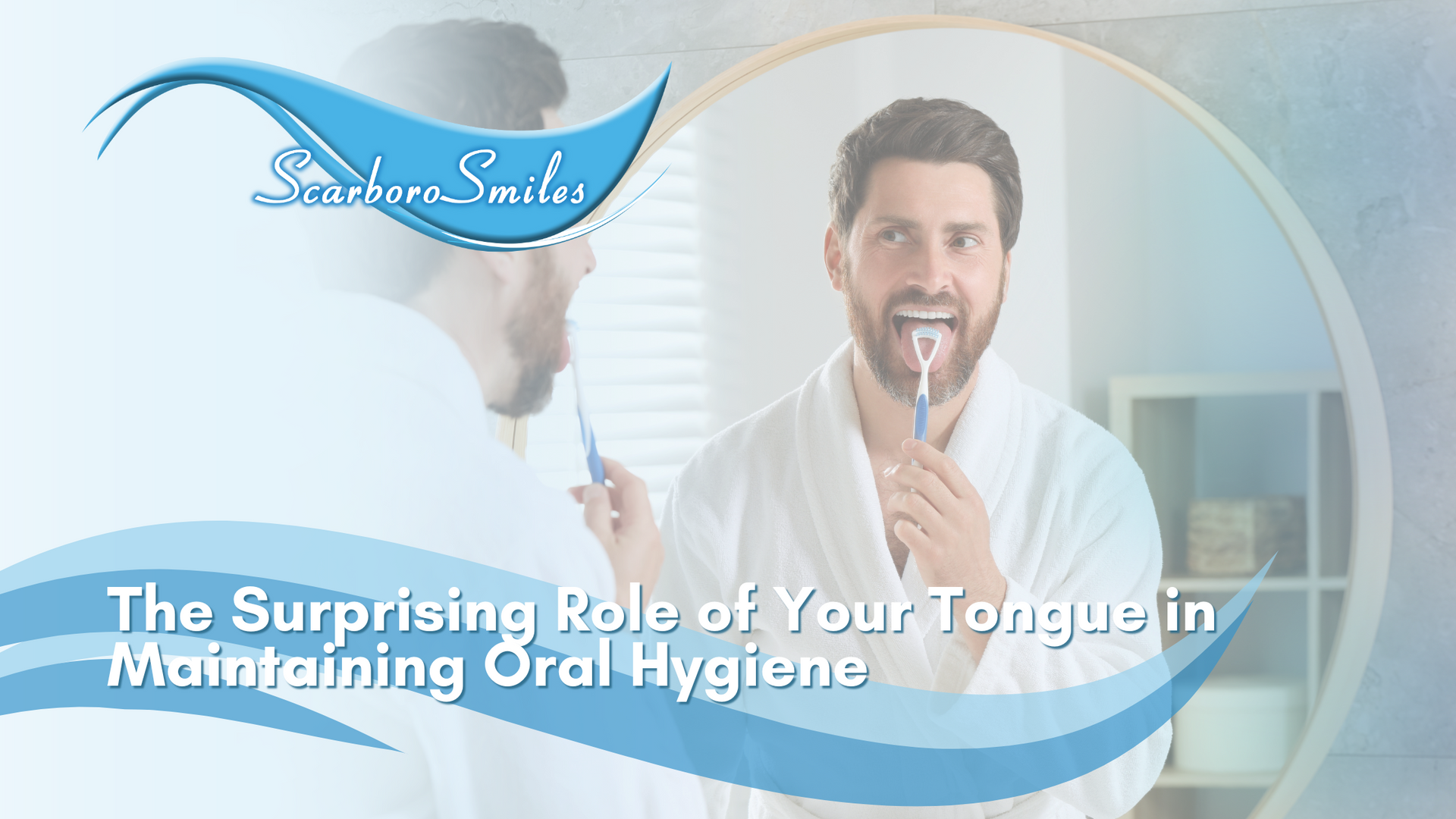 A man is brushing his teeth in front of a mirror.