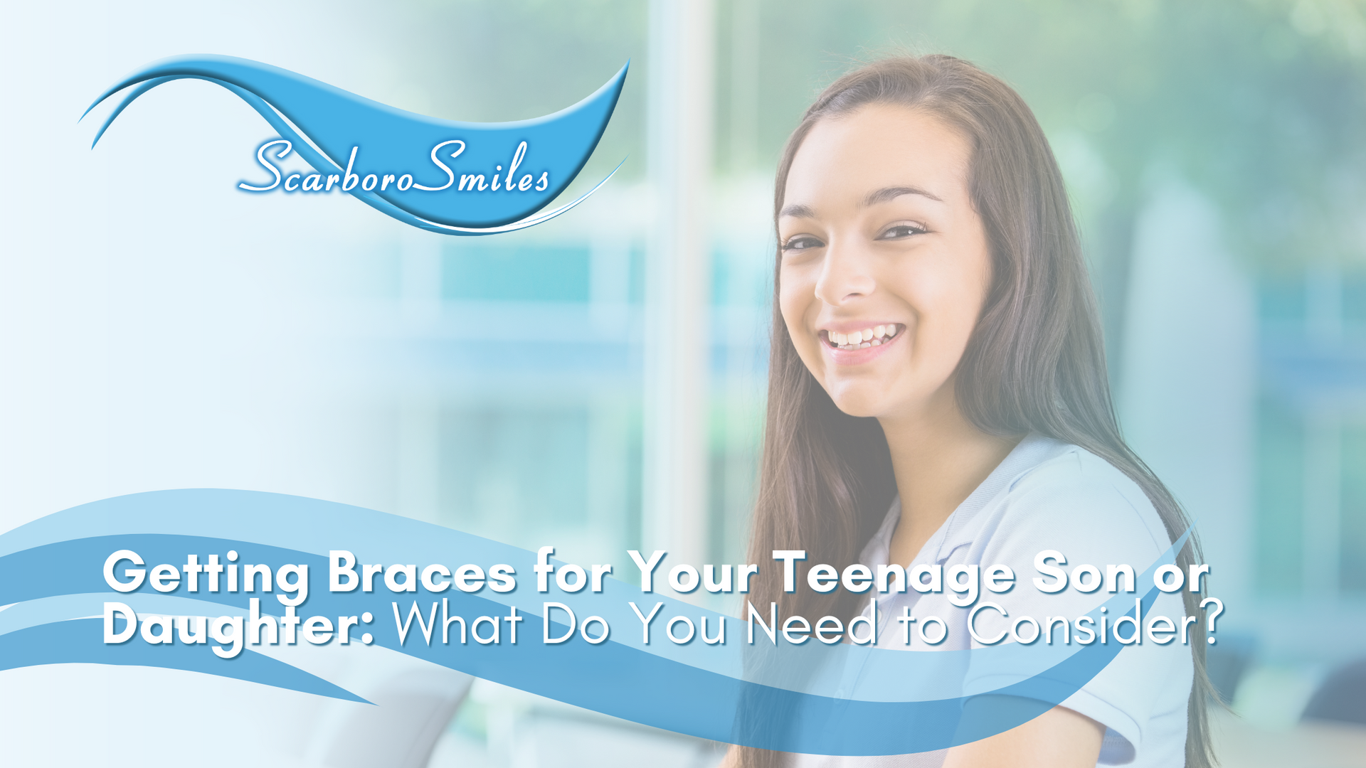 A young woman is smiling for the camera while wearing braces.