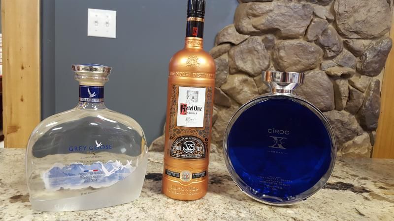 Grey Goose. Ketel One. Ciroc.