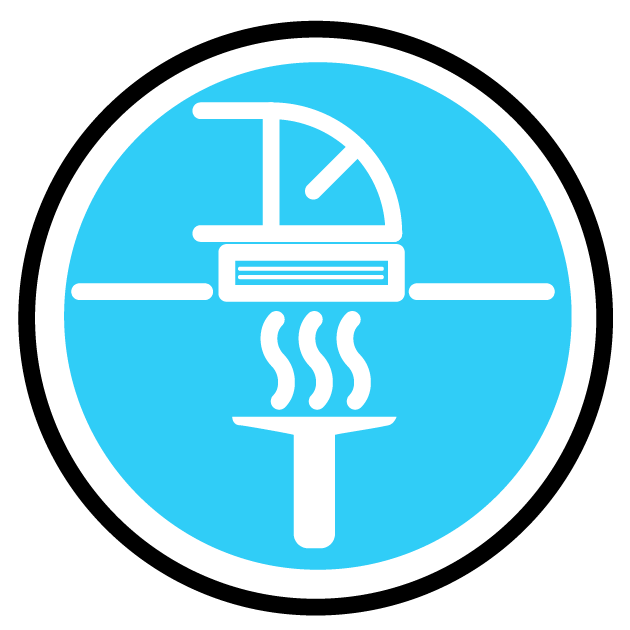 Duct and filter cleaning icon.