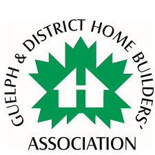 The logo for the guelph and district home builders association