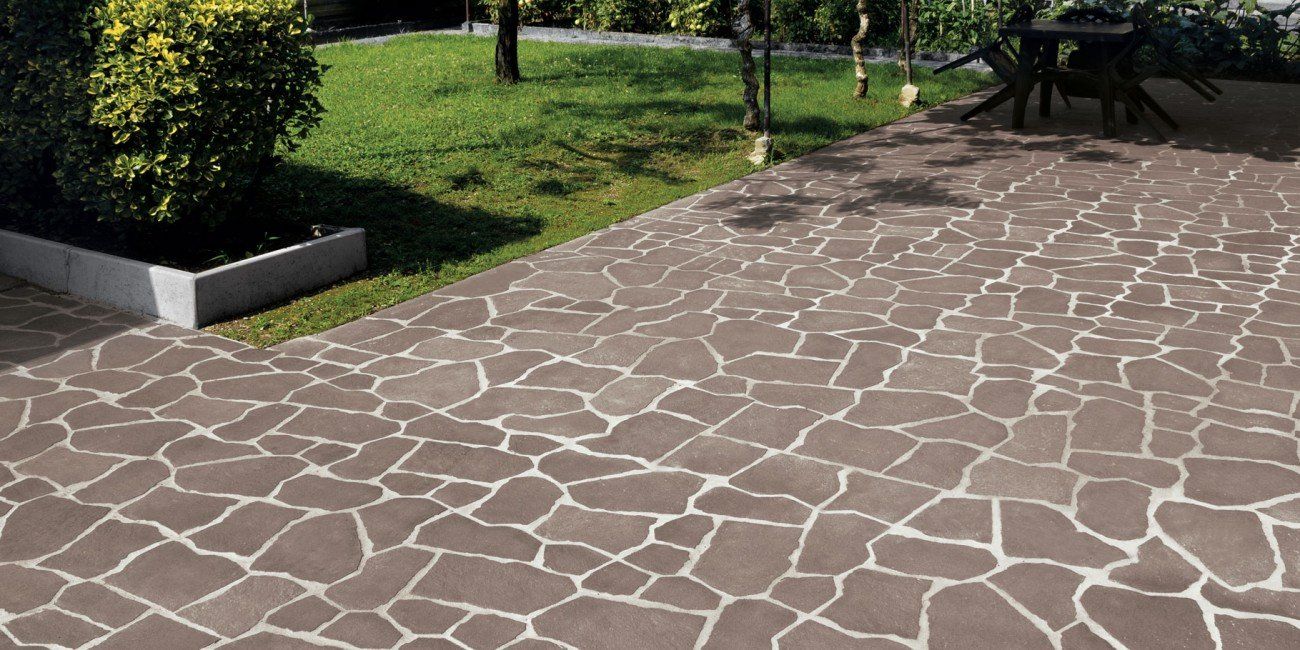 pavimentazione esterna in un giardino