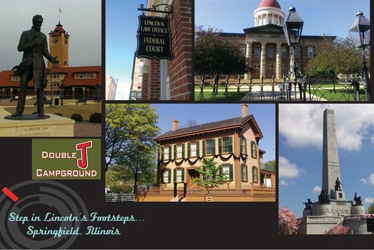 A postcard that says double t campground springfield illinois