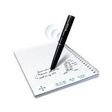 Black pen resting on spiral notebook with handwritten notes and a drawing.