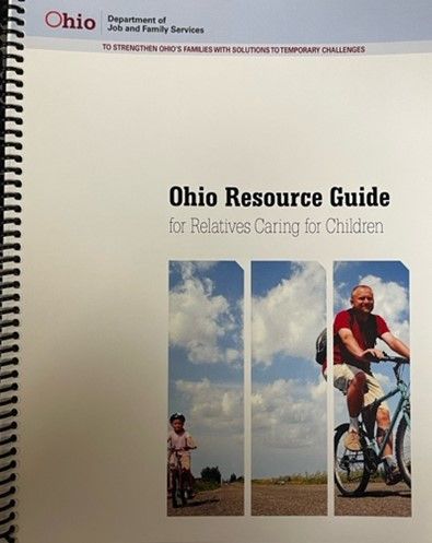 Ohio Resource Guide for Relatives Caring for Children. Cover: People on bikes.