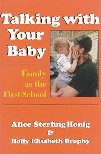 Book cover: father and baby, title 