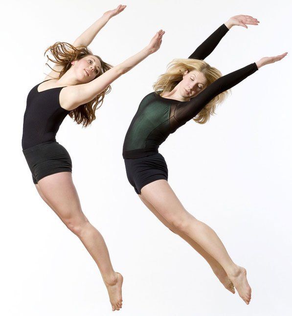 two girls dancing