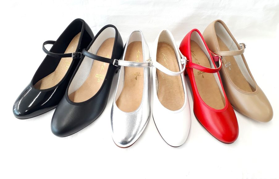 Selection of character shoes in different colours