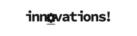 The word innovations is written in black on a white background