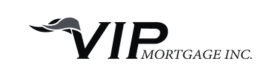 A black and white logo for vip mortgage inc.