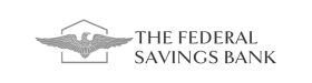 A black and white logo for the federal savings bank.