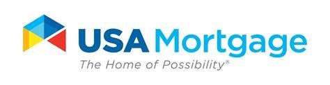 The logo for usa mortgage is the home of possibility.