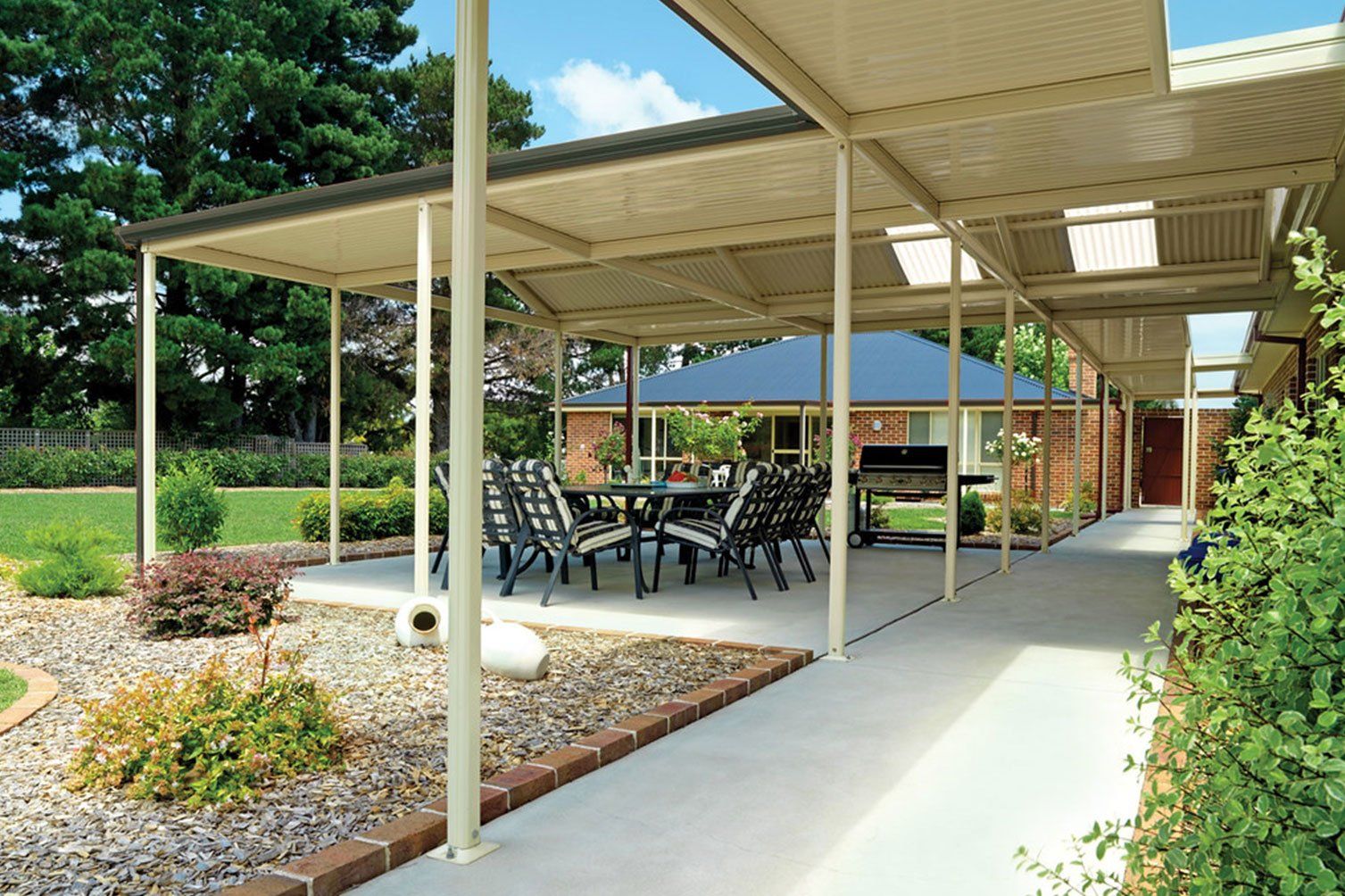 The warmth of daylight when under the roof patio in Murwillumbah