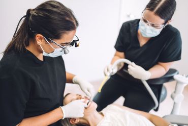 woman receiving dental services in New Plymouth