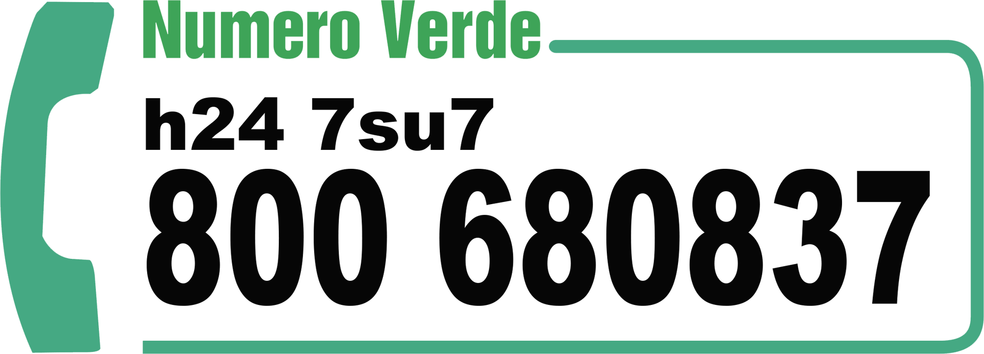 Un logo per numero verde con il numero 800680837