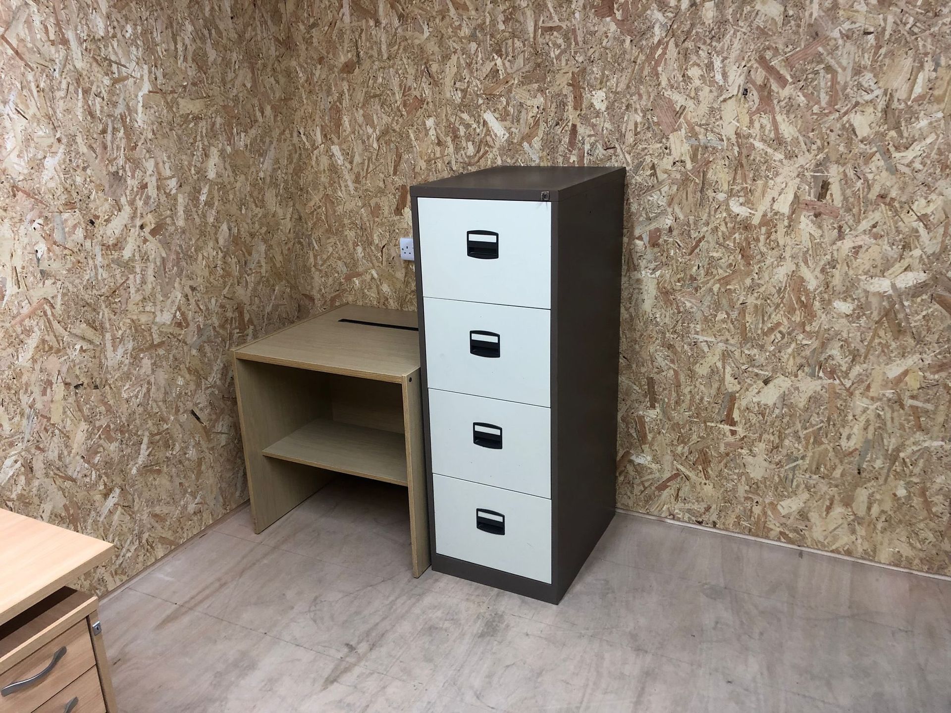 Filing Cabinet - Four Drawer - Coffee And Cream