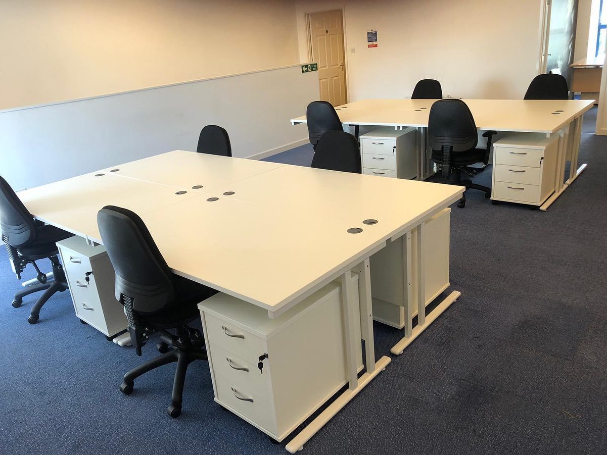 Under Desk Pedestal In White