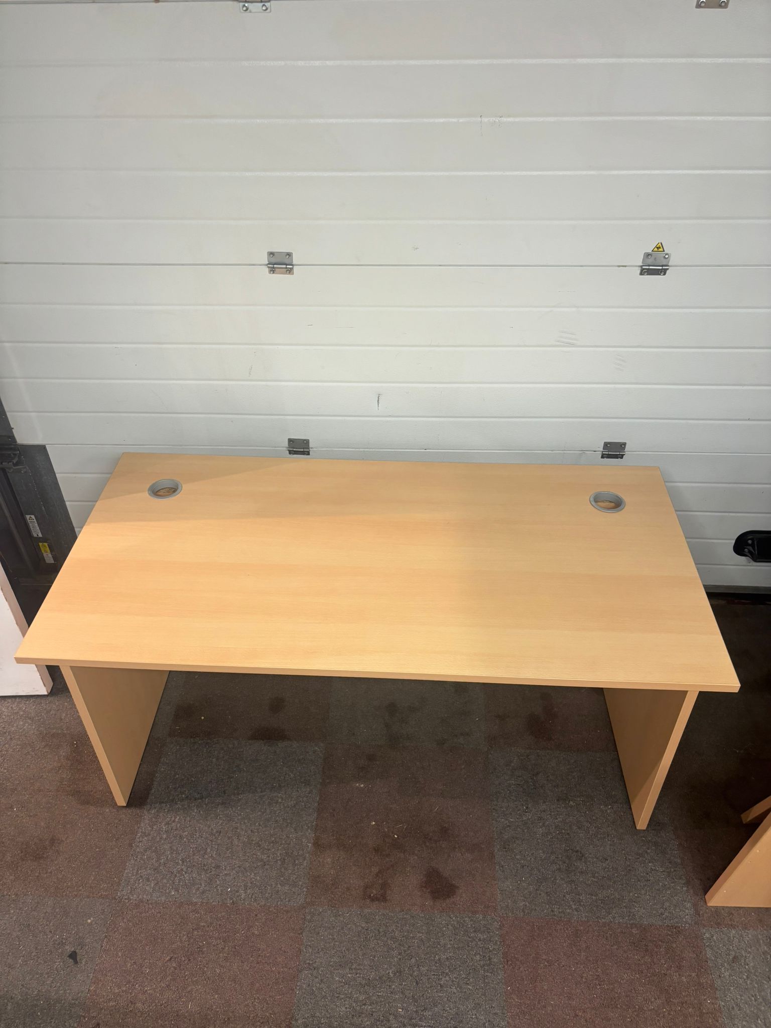 Used Straight 1600 mm Beech Desk