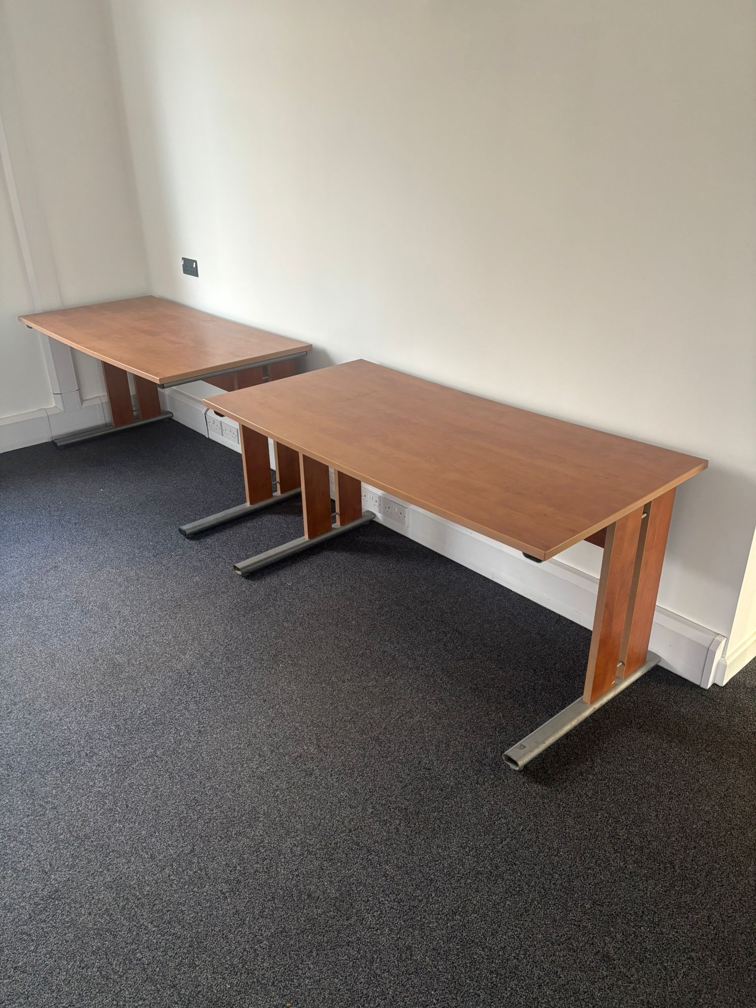 Used Straight Desk - Walnut