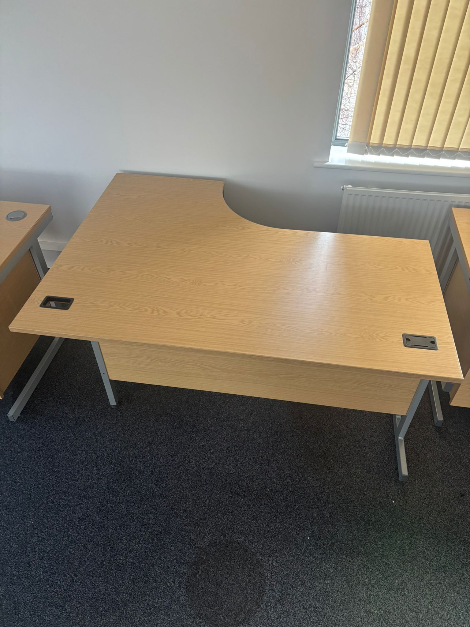 Used Curved Desk - Cantilever Frame