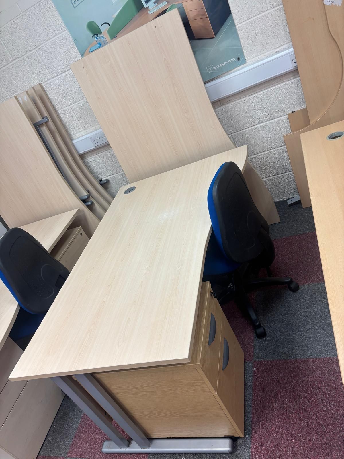 Maple Wave Desks - Left And Right