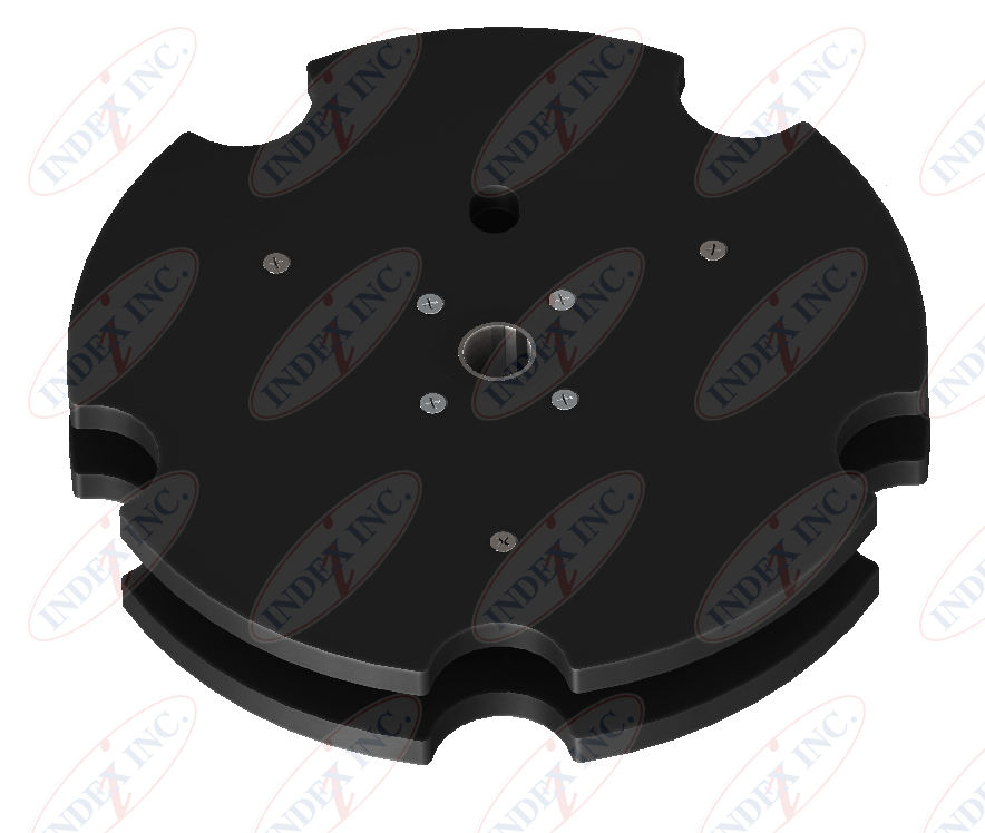 A black circle with the word index inc on it