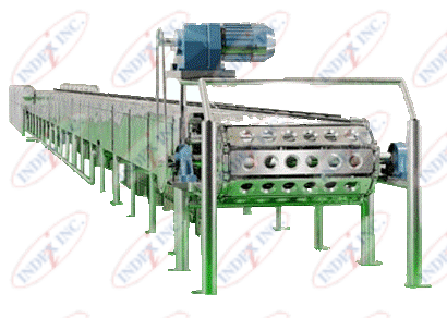 A conveyor belt with a motor attached to it