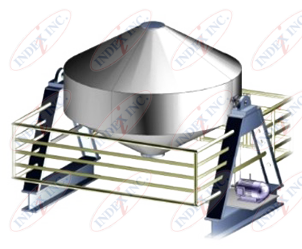 A drawing of a stainless steel container with a fence around it
