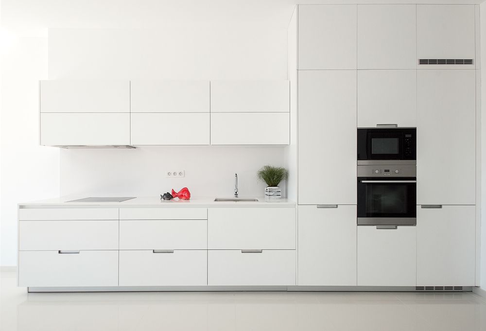 White Kitchen Cabinets — Kitchen Cabinets in Coffs Harbour, NSW