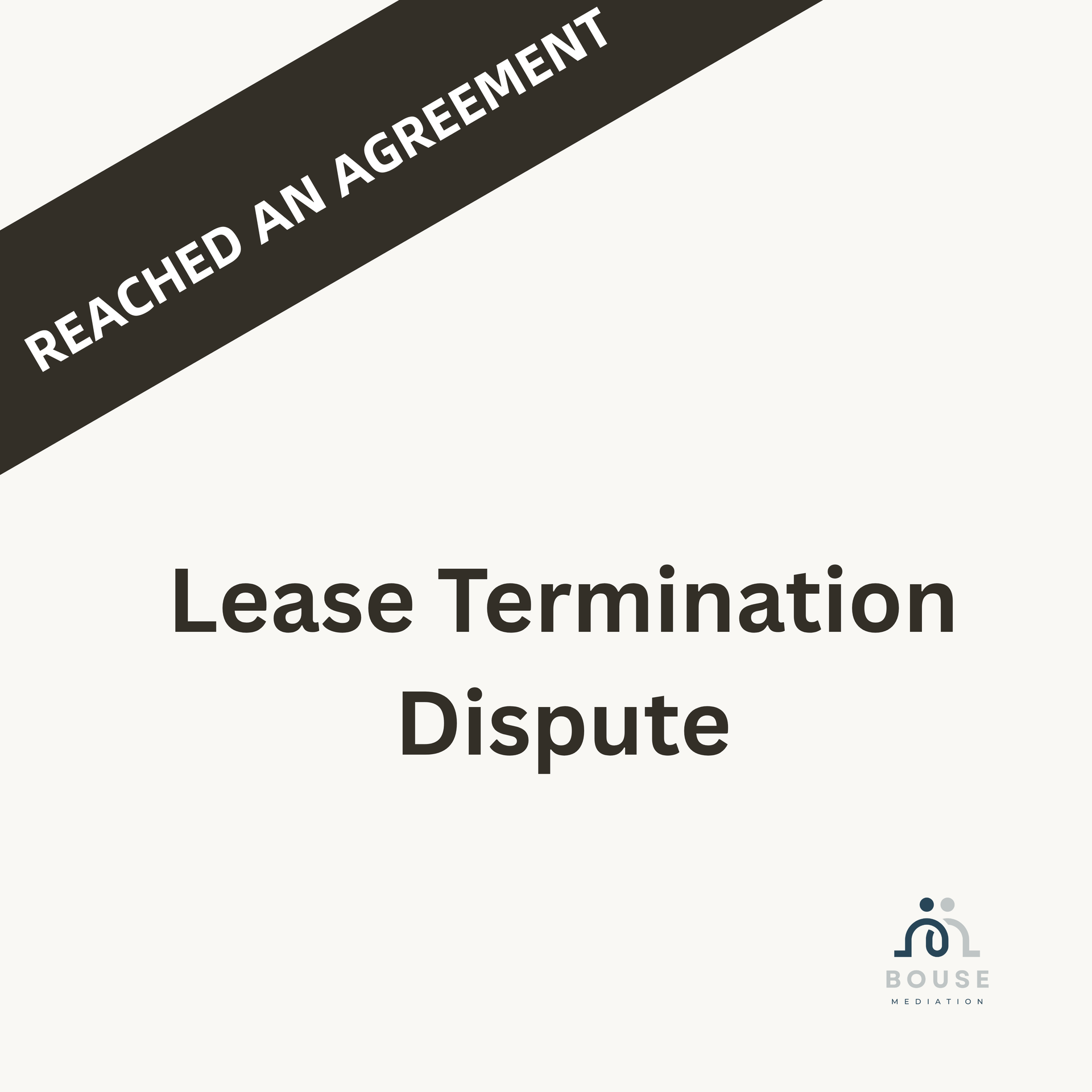Reached a settlement agreement on a lease termination dispute