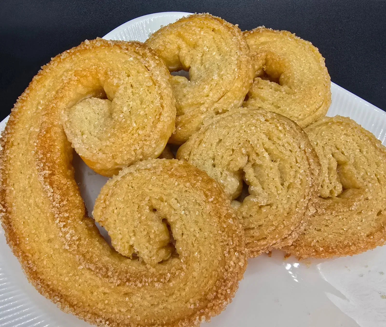 Palmeritas y orejitas de azúcar y chocolate, postres gourmet, repostería artesanal, orejitas, orejas de azúcar, orejas de chocolate