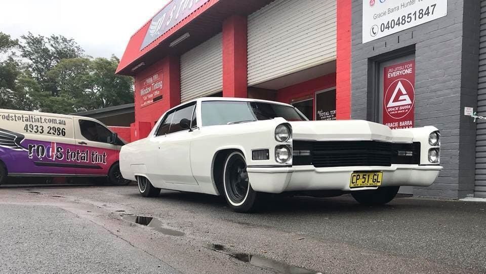 White Classic Car — Automotive Tinting in Maitland, NSW