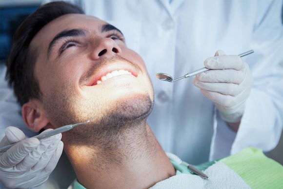 Smiling man at a dentist  in Amarillo, TX