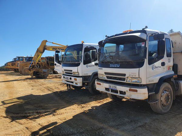 Fleet of tipper trucks and machinery for hire