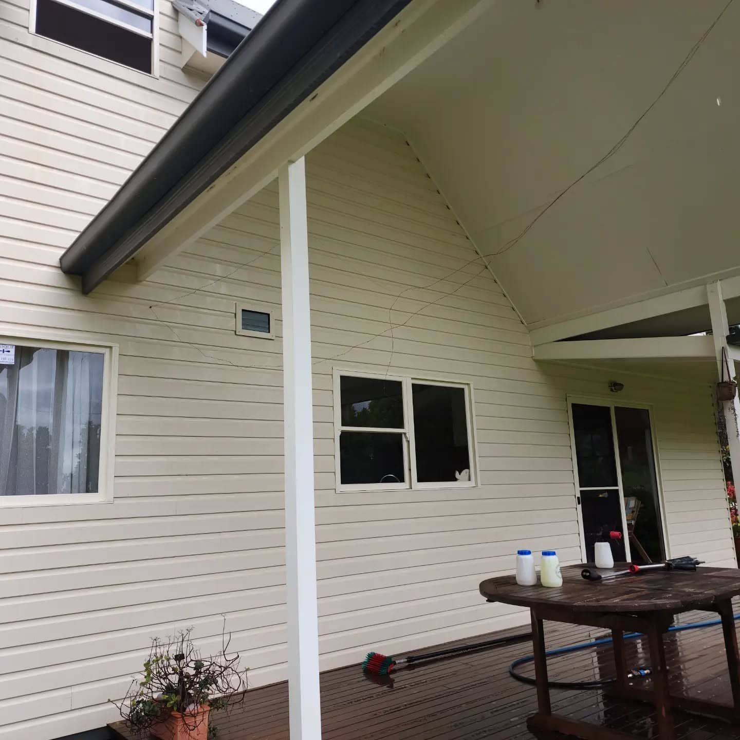 Beige House Exterior With a Covered Porch — Exquisite Exterior Cleaning In Erina, NSW