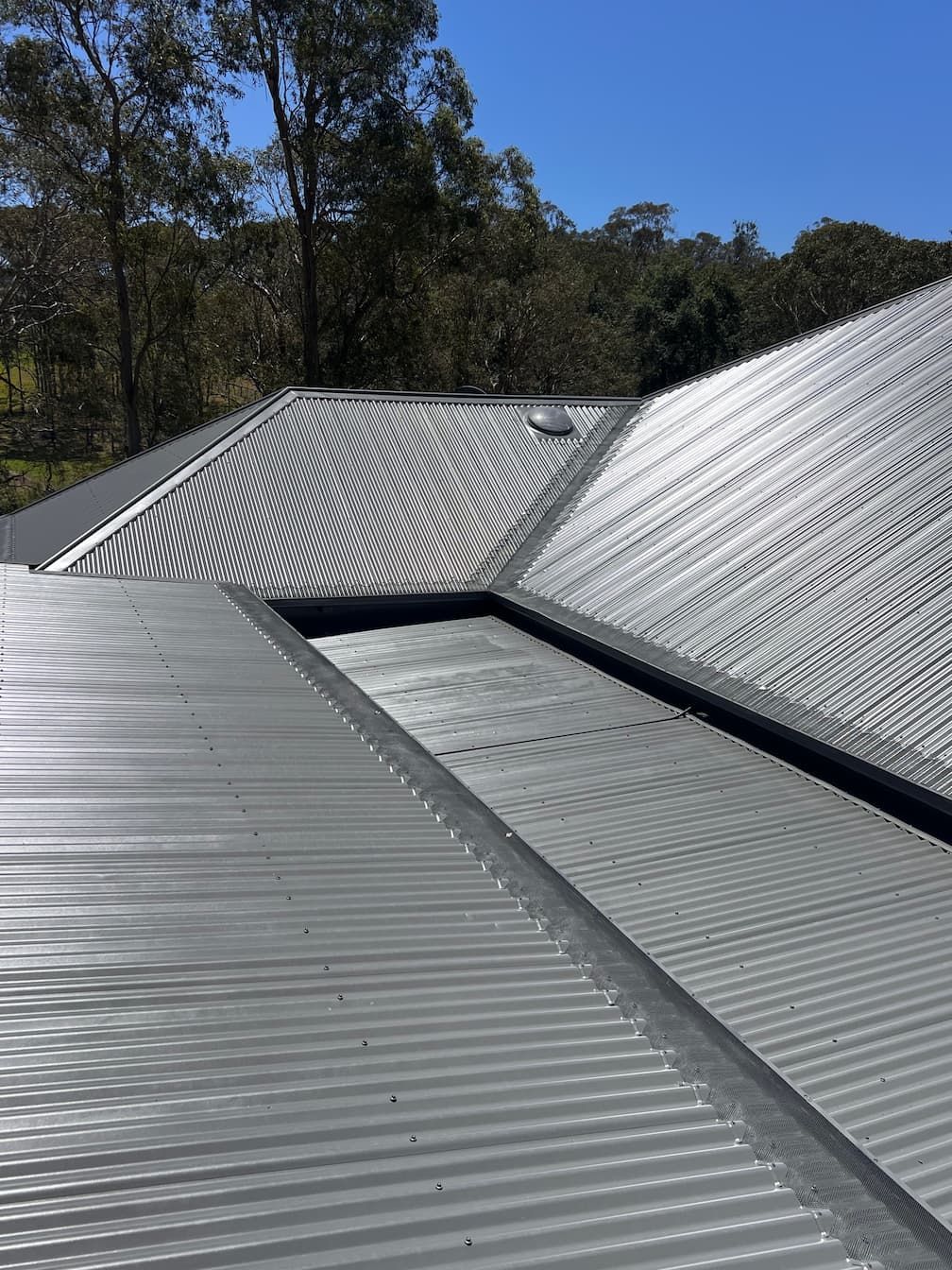 A painted Colorbond roof