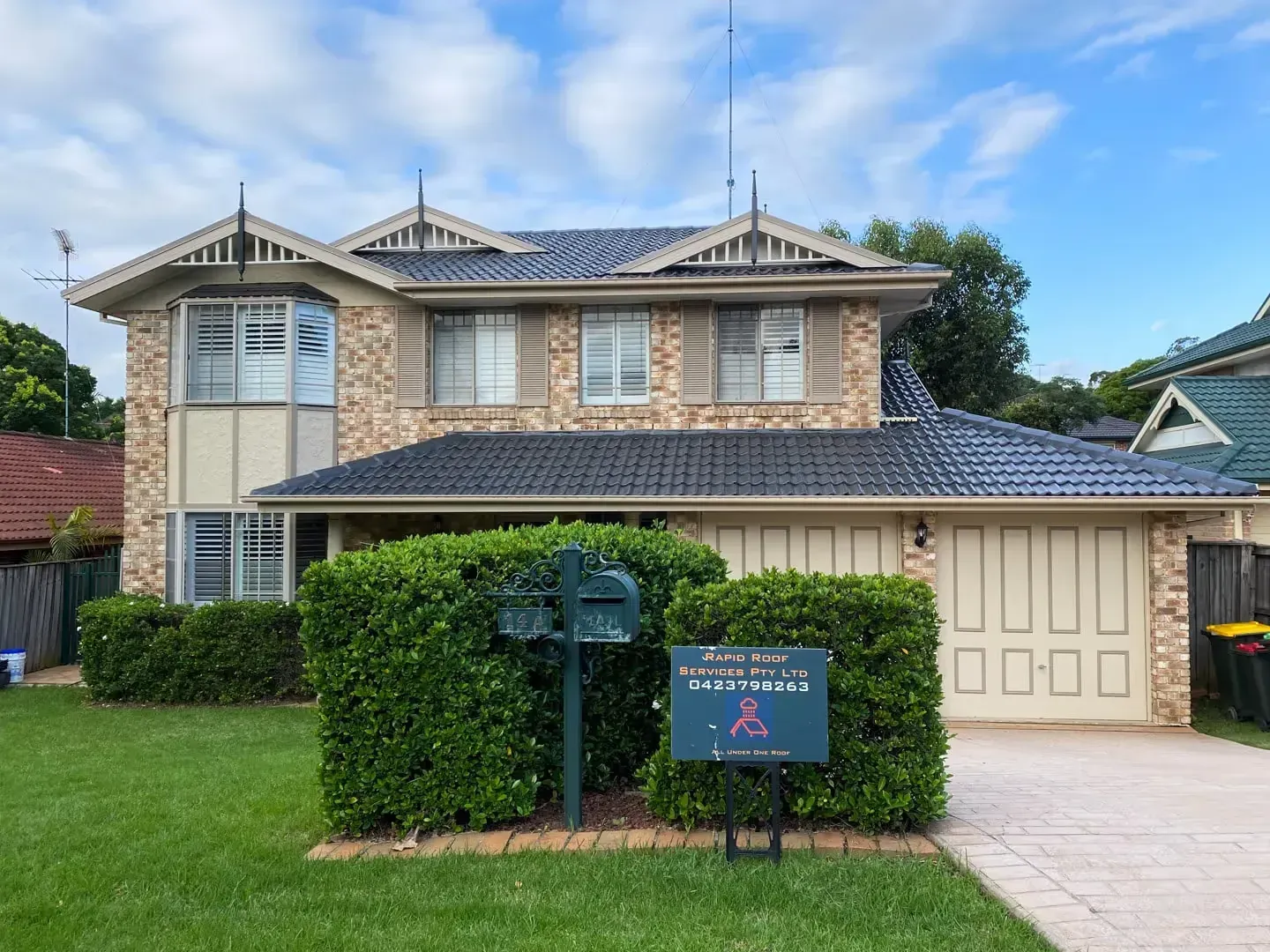 A roof restoration project in Sydney
