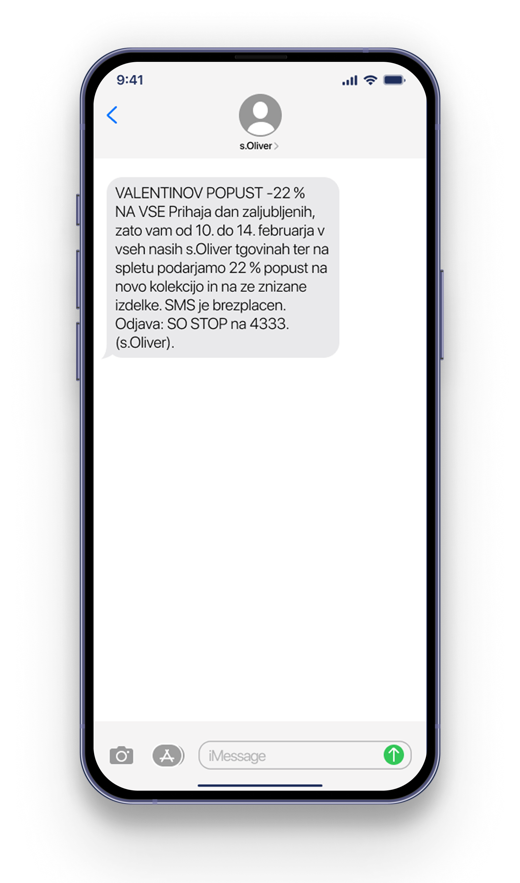Pametni telefon prikazuje besedilno sporočilo z blokom besedila od »Jeff C.«