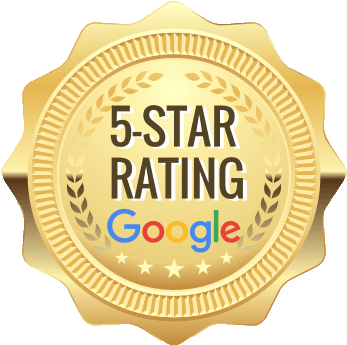 Gold badge with 